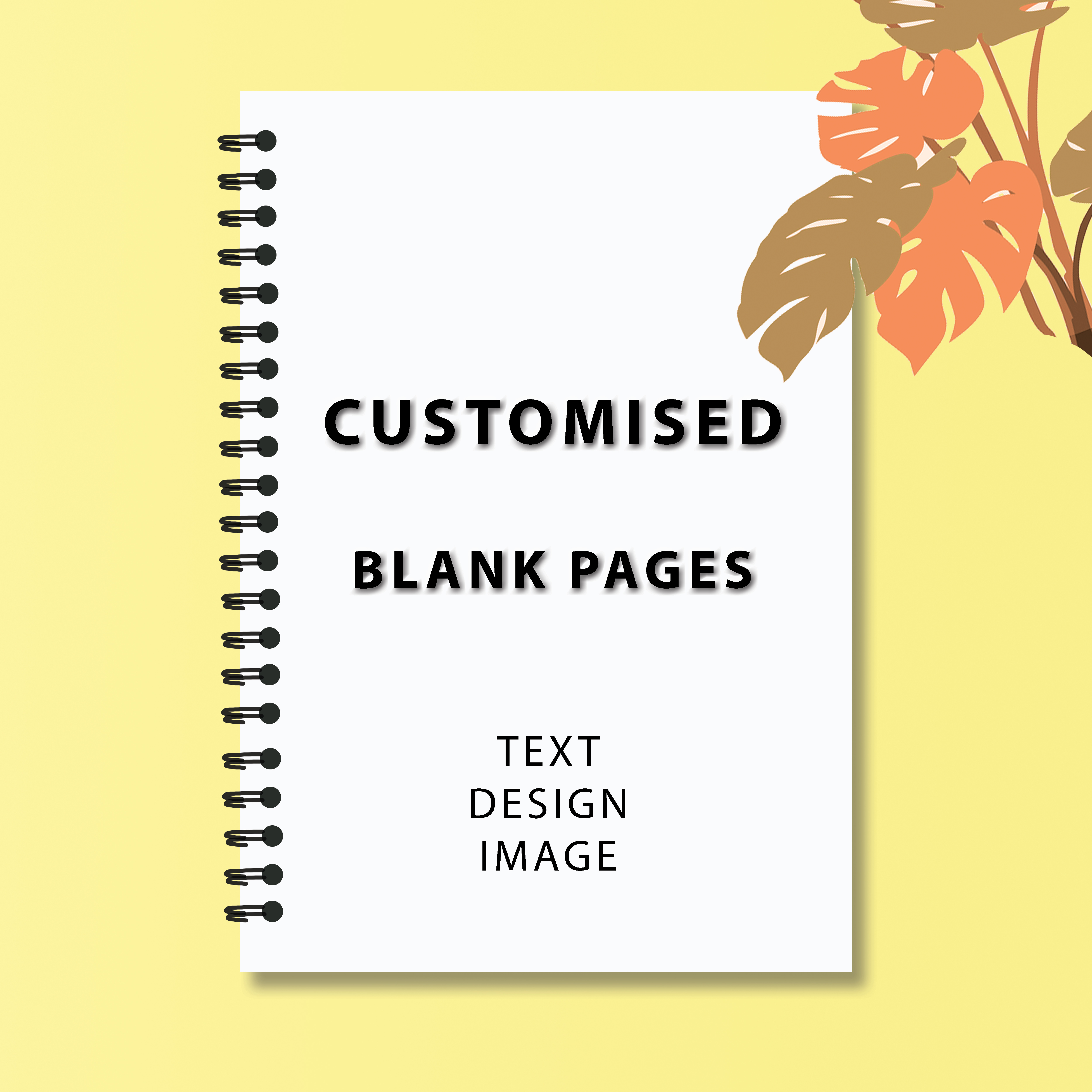 Printicious Custom Blank Pages Notebook - A6 A5 or A4 for Girls University College School and Personlised Gifts price in Pakistan
