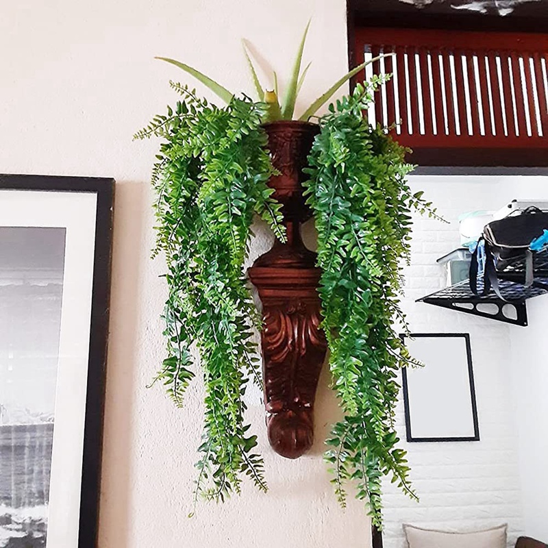 Plants Vines Fern Persian Rattan Fake Hanging Plant Faux Hanging Boston