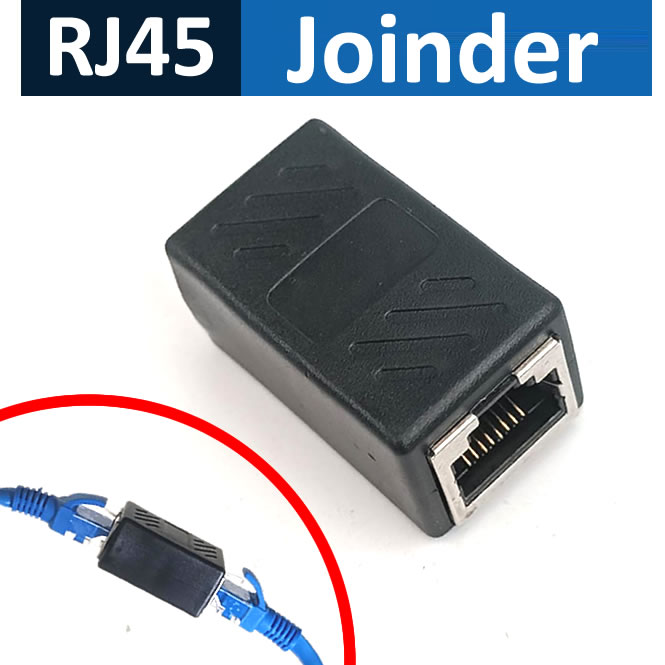 RJ45 Joinder LAN to LAN Cable Connector Coupler - Female to Female
