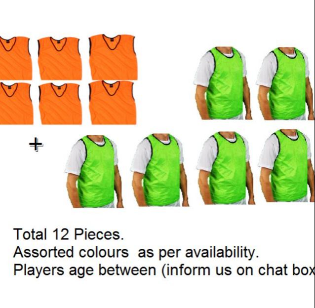 Football Bibs Vest In Mesh Training Vest  football hockey vest Blue 12 Pcs.