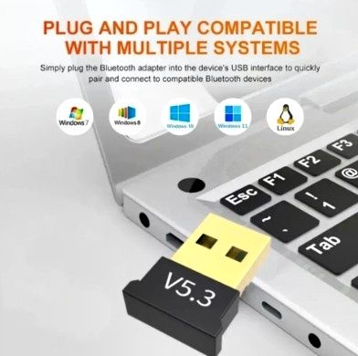 MIni Usb Bluetooth Dongle v5.3 - Bluetooth 5.3 Adapter For PC / Laptop without CD of Driver