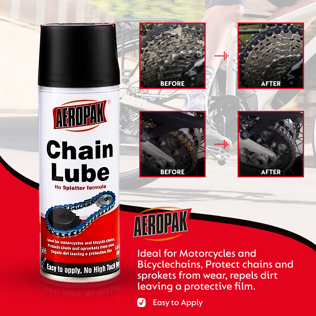 Aeropak Chain Lube - long lasting lubrication  heat resistance and corrosion protection