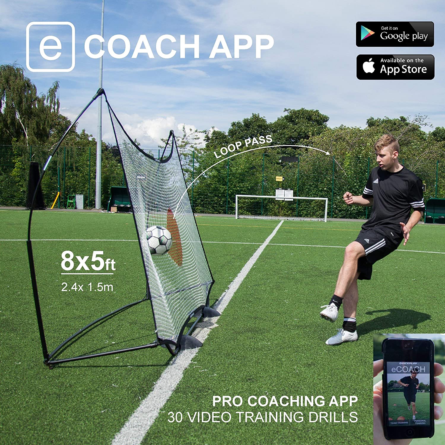 kickster combo goal and rebounder net