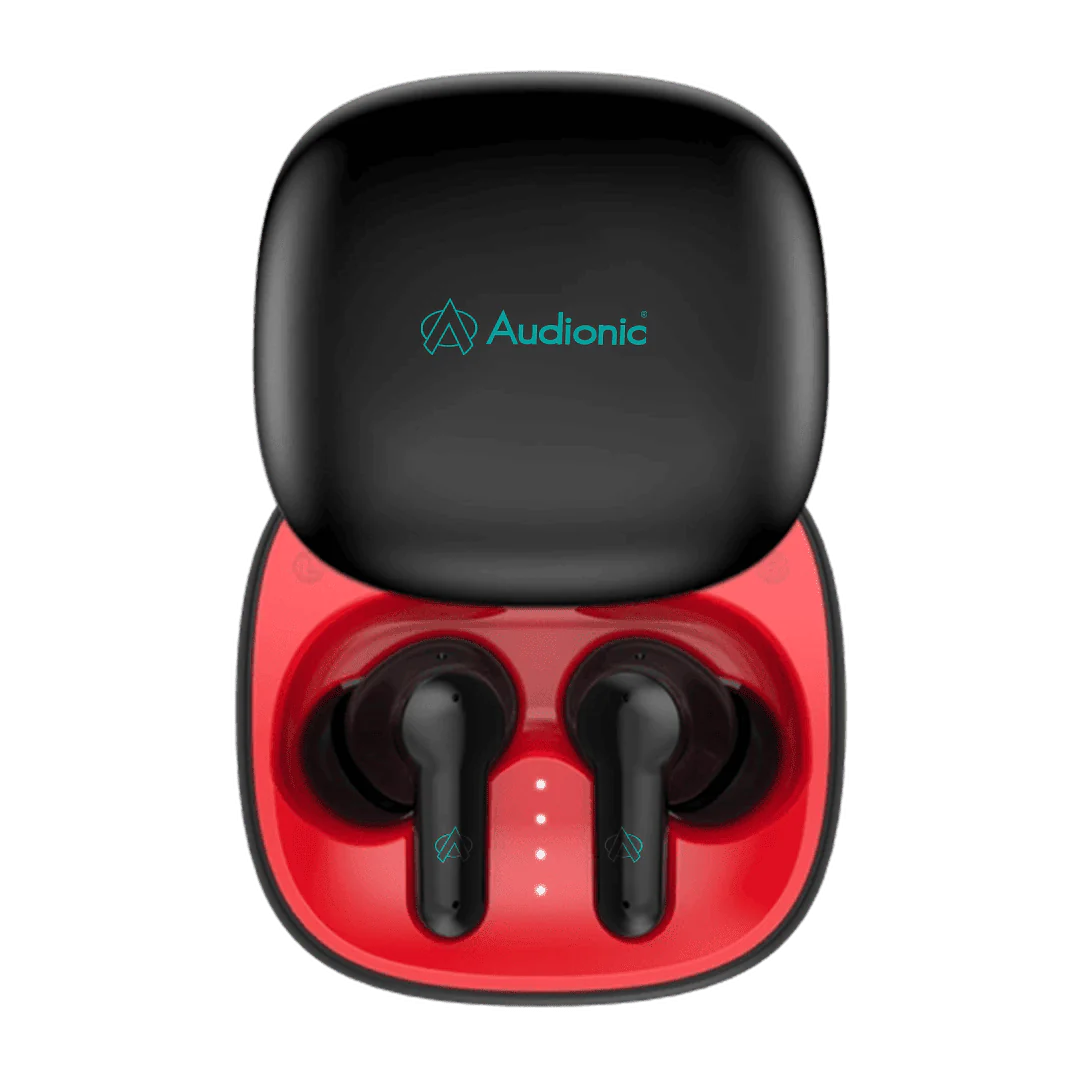 Audionic Airbud 550 Quad MIC ENC Earbuds, Gaming Mode, IPx4 Water Proof