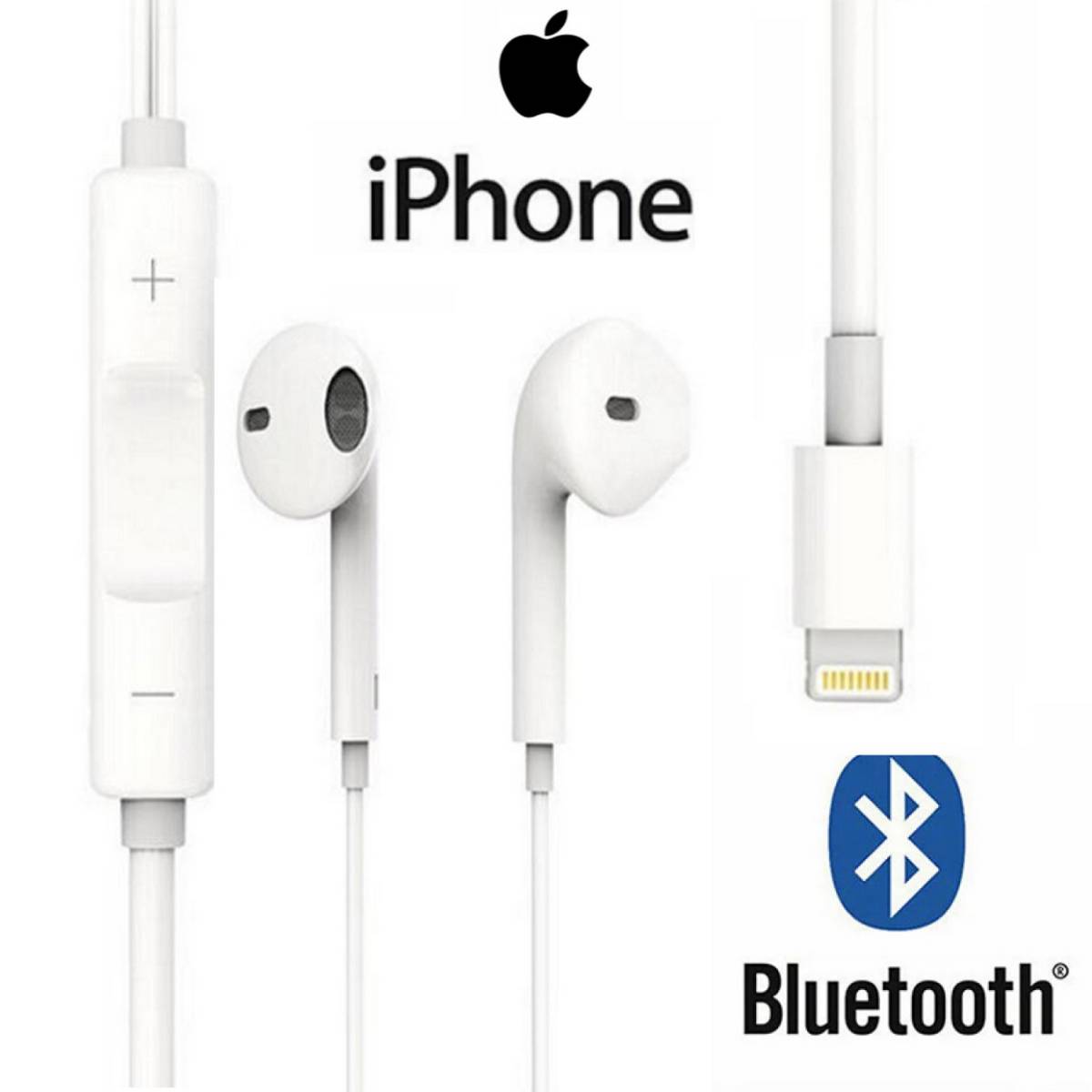 AEYTECH Lightening connector Iphone Handsfree Earphone Wired Headphones Headset Compatible with IPhone 7, 7plus, 8, S E Wired Lightning earphones for iPhone 7 8 8P X XR XS Max HiFi sound In-Ear Stereo Earbuds with Microphone Bluetoooth Hands Free price in Pakistan