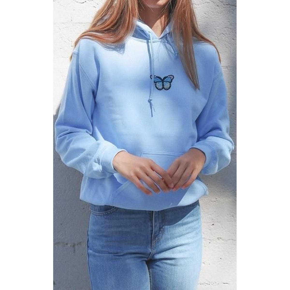 Blue butterfly clearance hoodie