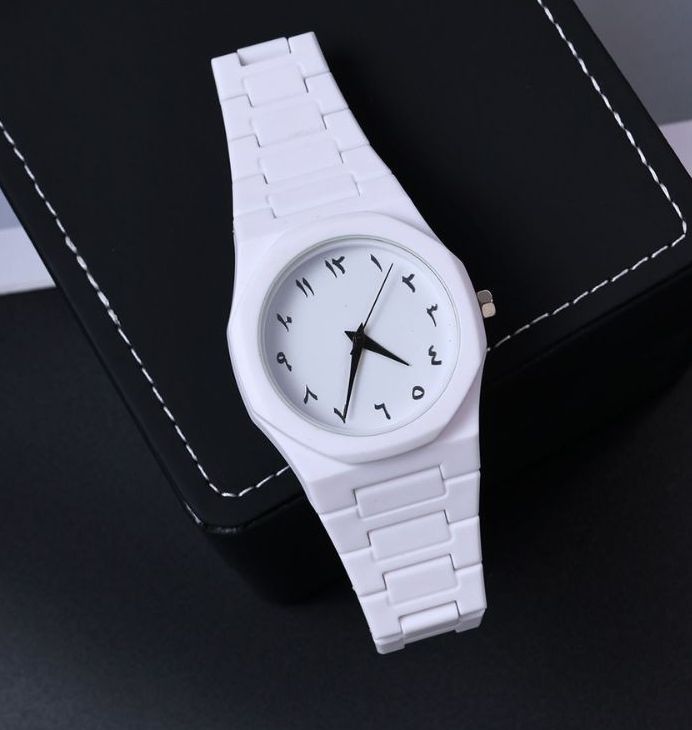 Arabic Aura watch 2025 New Arabic Men’s Aura Watch Black Modern Creative Design Waterproof Stainless Steel Chain Quartz Movement for smart men Watch For Men - Watches