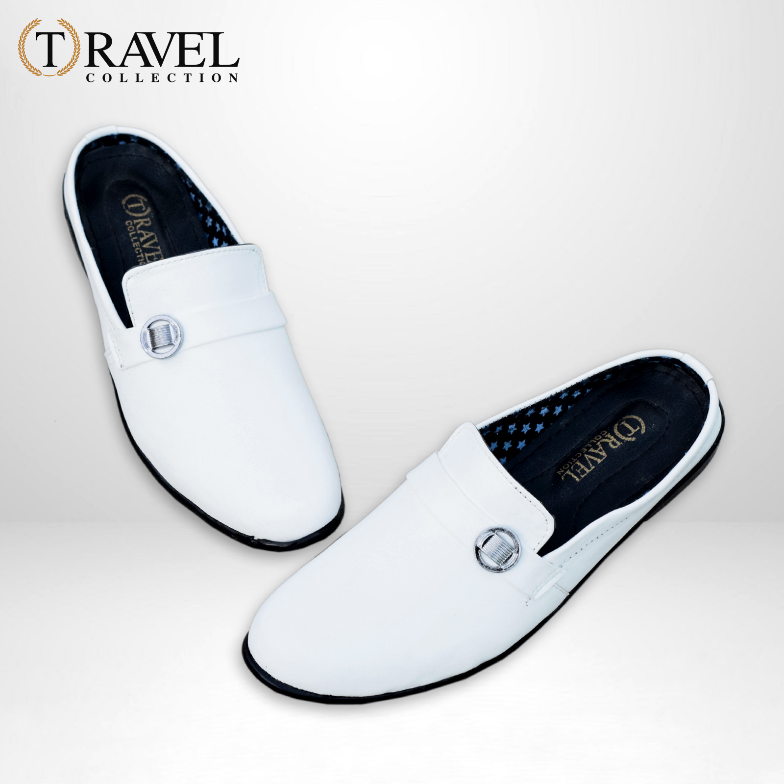 Travel Collection - Casual White Shoes - Best Quality Half Loafers Shoes for Men - White Color