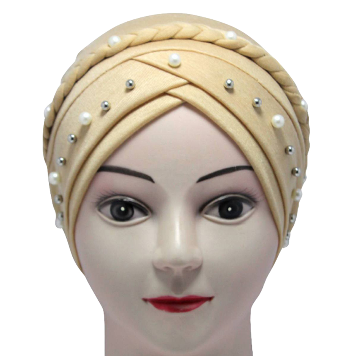 skin Muslim Hijab Cap Turban Stretch Hat Braid Hijab inner