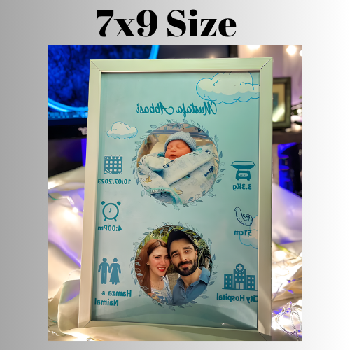 New Born Baby boy & new born Baby girl customize frame , customize gift for baby , Customize Frame with Black Frame, with Free shipping custom Frame