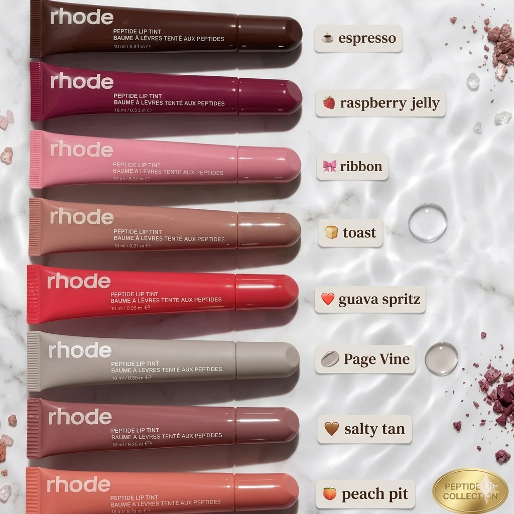 Rhode Lip Gloss Hydrating Long Lasting – Non Sticky Lip Tint Plumping Lip Peptide Oil Gloss Glass Shine Finish Moisturizing Lip Balm Rhode Lipgloss
