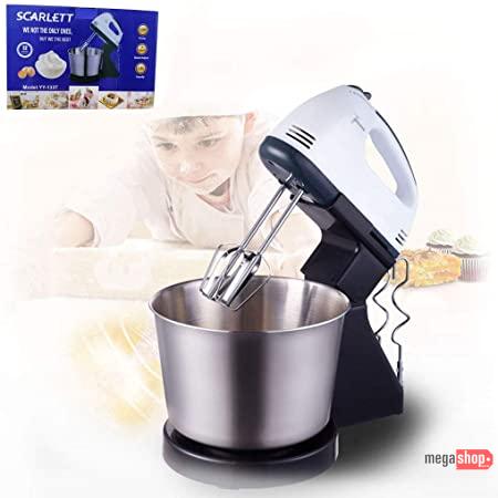 scarlett hand mixer speed hand egg beater with steel bowl