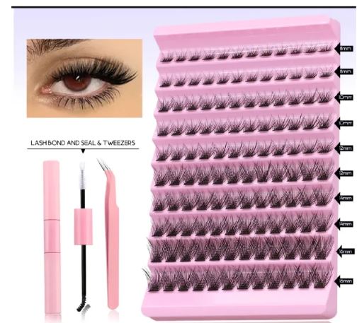 Individual Cluster Eyelashes 30D DIY Lash Extensions | Soft Natural Fluffy False Eyelashes | Reusable Lightweight Lash Clusters for Salon & Home Makeup 8mm 9mm 10mm 11mm 12mm