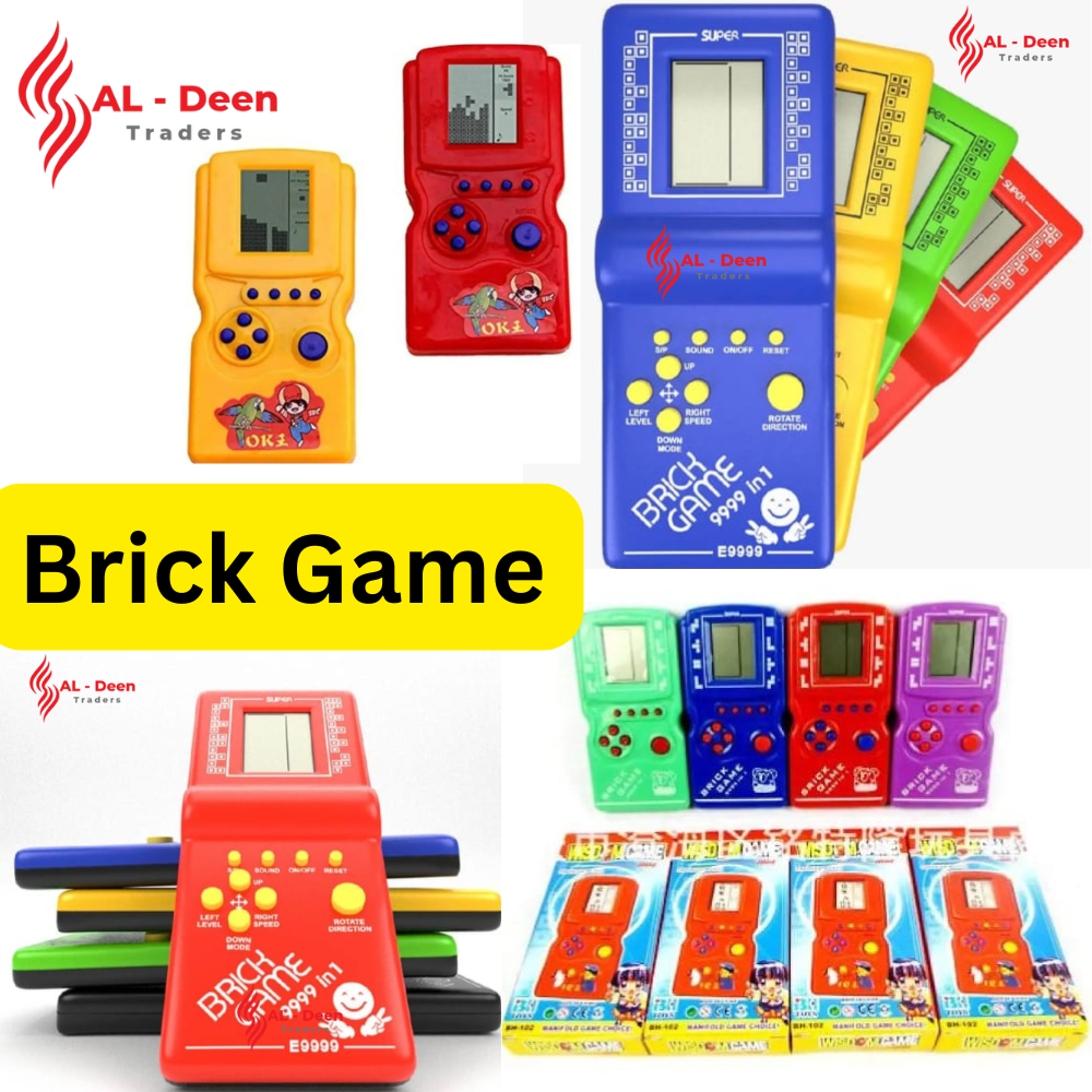 Brick Game 9999 in 1 – Classic Retro Handheld Video Game Console for Kids & Adults | Large Screen | Multi-Game Portable Electronic Toy (Random Color)