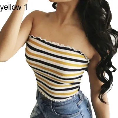 Women’s Strapless Cropped Tube Top Tank
