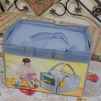pack of 2 Baby diaper caddy organizer, Foldable storage bag, Portable storage basket with 10 pockets, New born baby accessories, Baby bags for mother