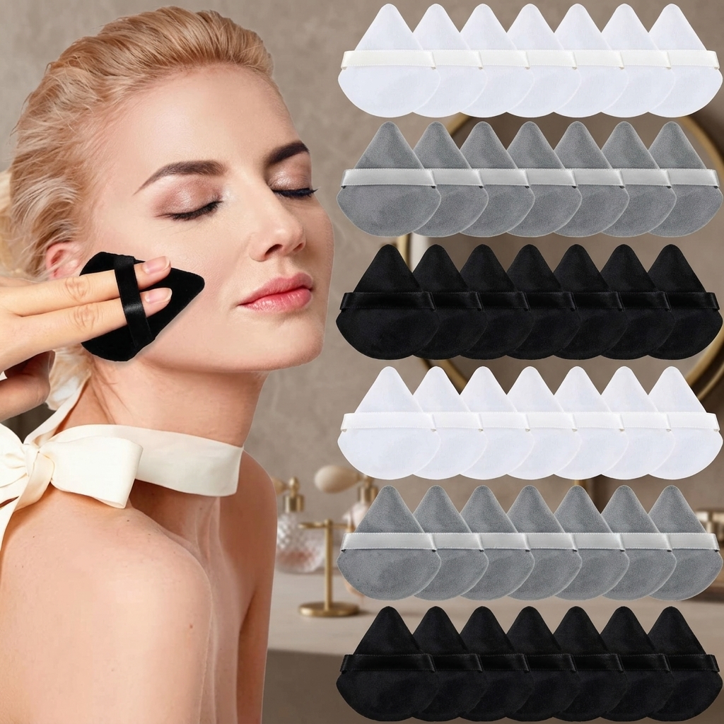 Powder Puff Face Soft Makeup Velour Puff Beauty Sponge for Loose Powder Foundation Blender Makeup Tool Reusable Cosmetic Puff price in Pakistan