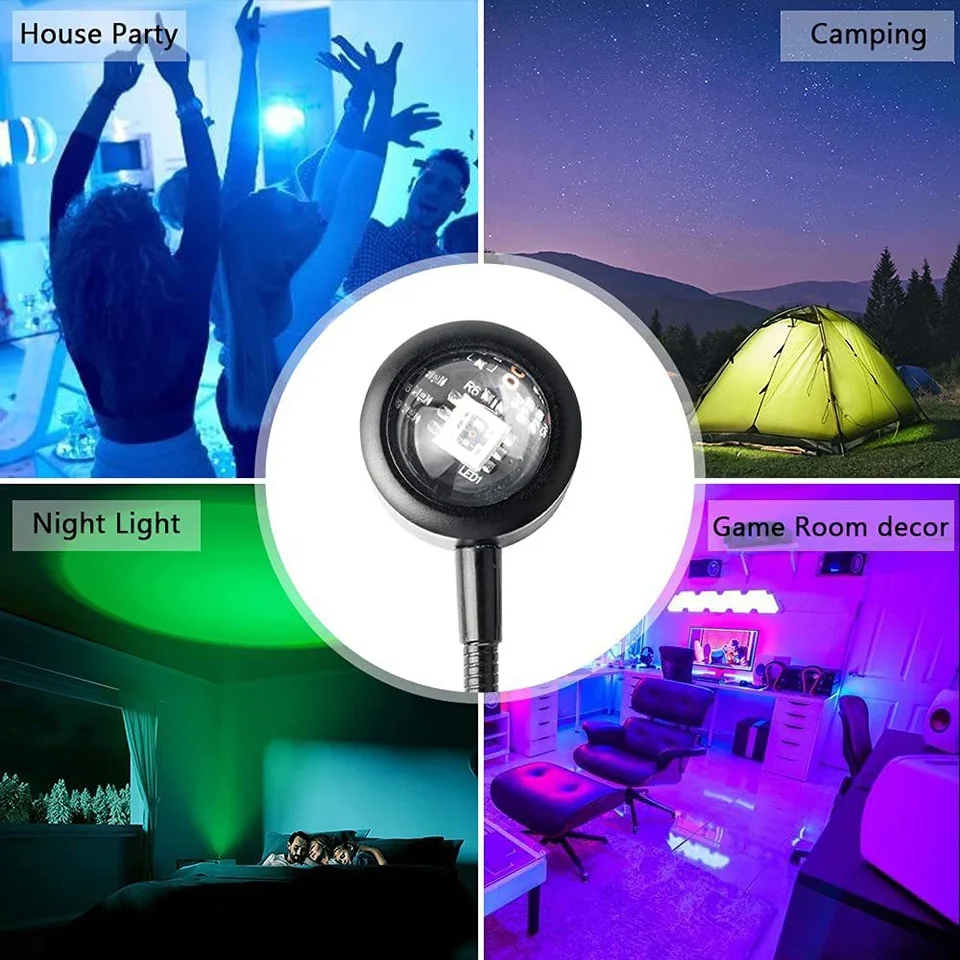Remote Control Sunset Lamp Projector 16 Colors Changing RGB | Mobile Photography Backgrounds Accessories Lighting Kit Wallpaper