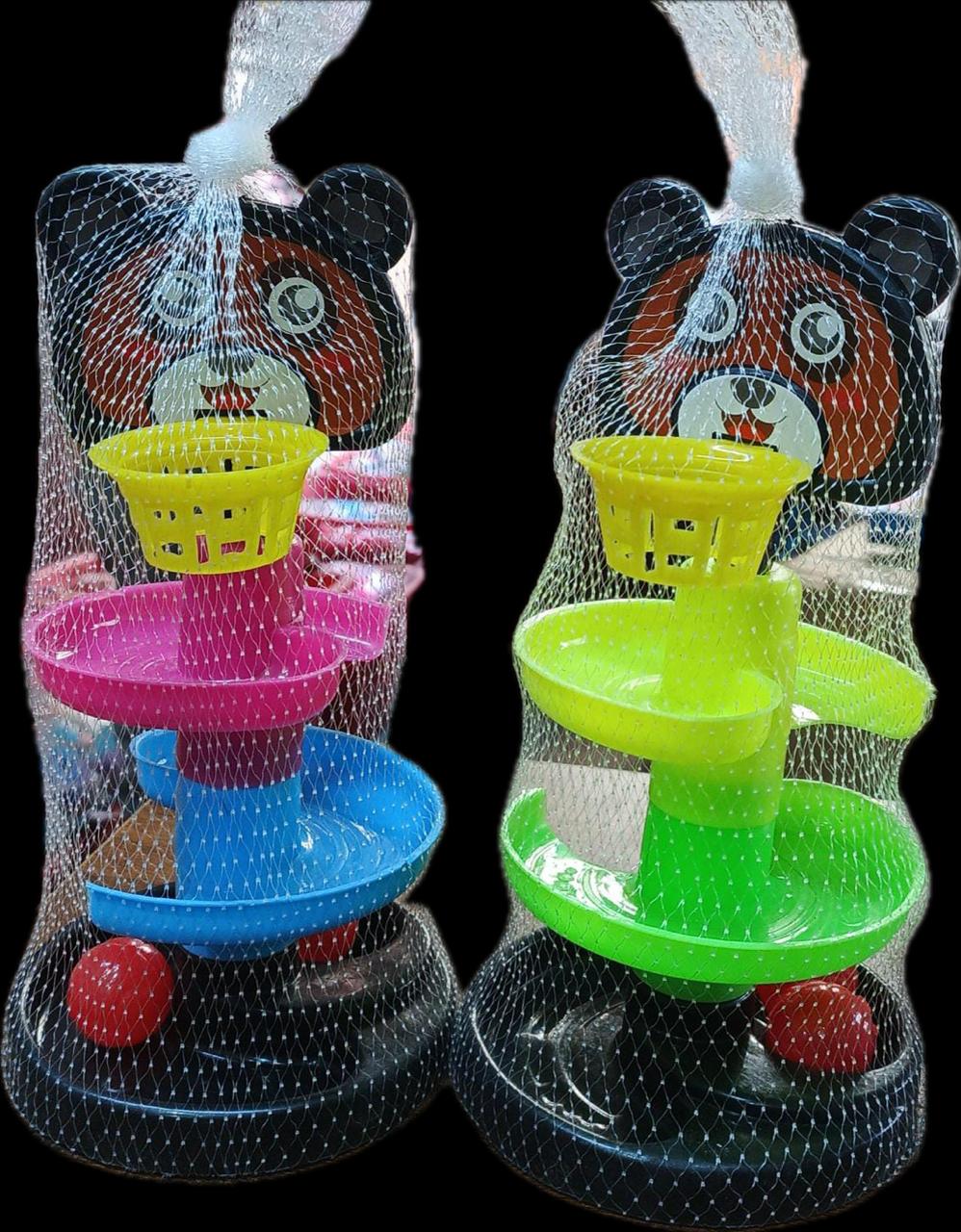 5-Step Roll Ball Tower Game Toy – Experience the Thrill of Rolling with an Exciting Ball Track! Stocked Baby Toy Tower Puzzle with Rolling Ball, Bell Stackers – A Fun and Educational Developmental Toy for Children