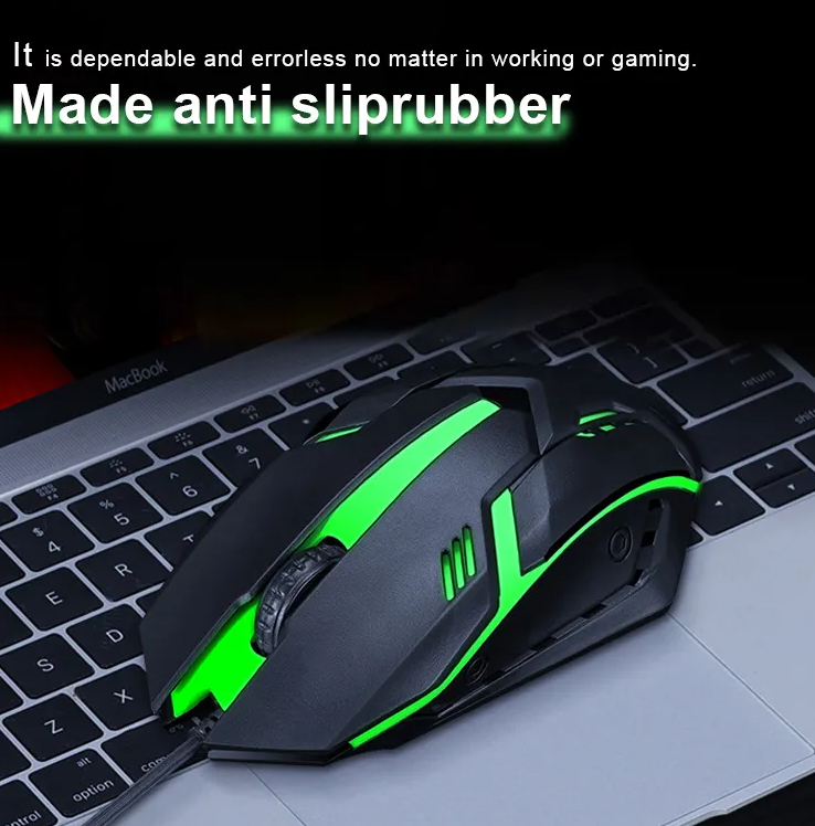 Wired Gaming Mouse 7 LED RGB Optical Precision Mouse For PC and Laptop Responsive Optical Tracking For Precise Control