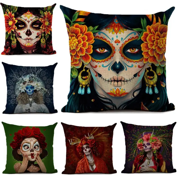 Day of the 2025 dead throw pillows