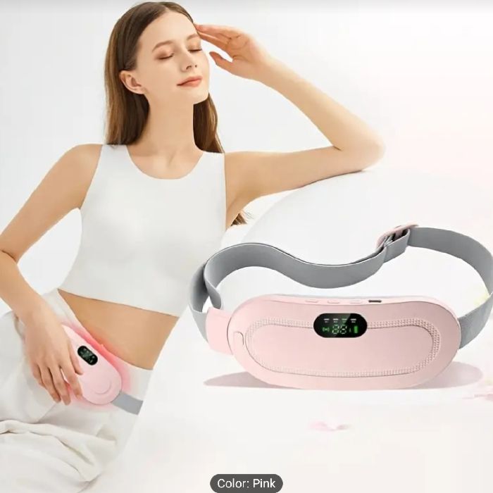 Menstrual Heating Belt Massager Periods Pain Relief Device Portable Cordless periods pain relief Back pain and stomach pain relief massager
