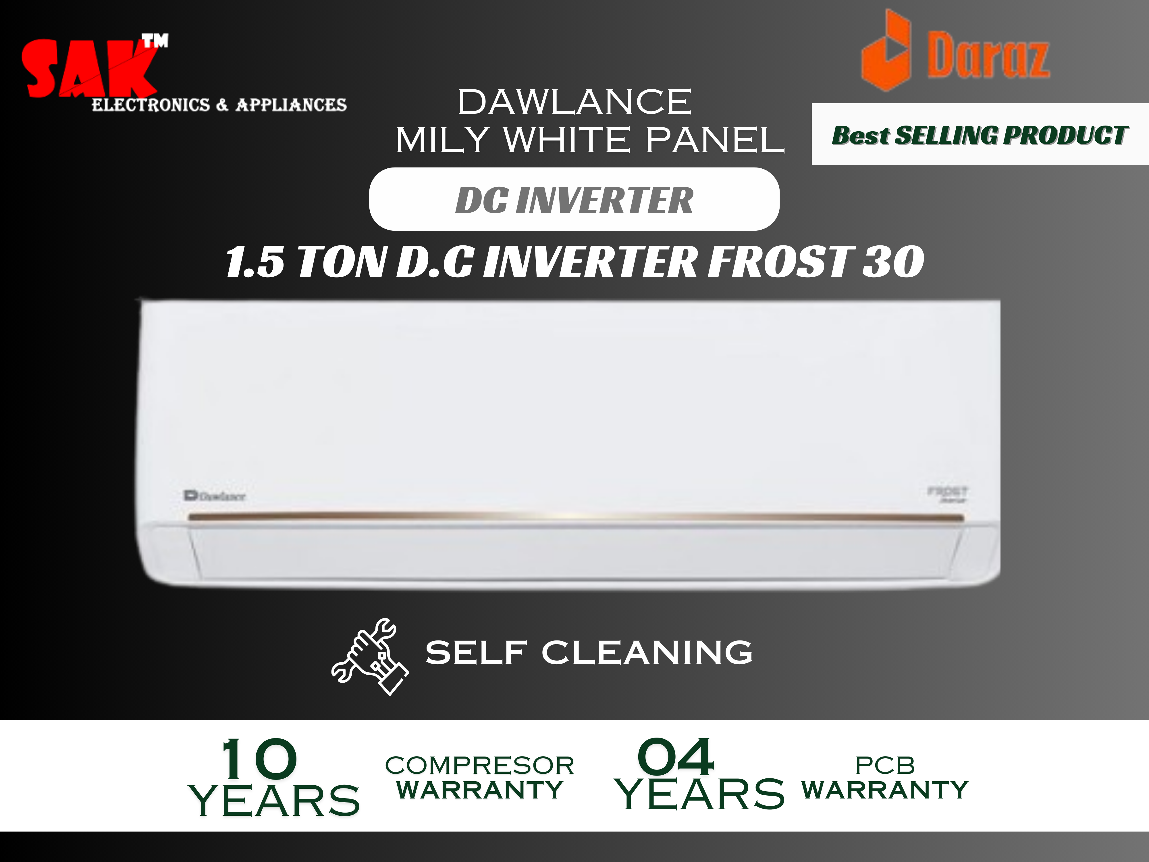 Dawlance Ac 1.5 Ton Dc Inverter Frost 30 Latest Model 4 Years