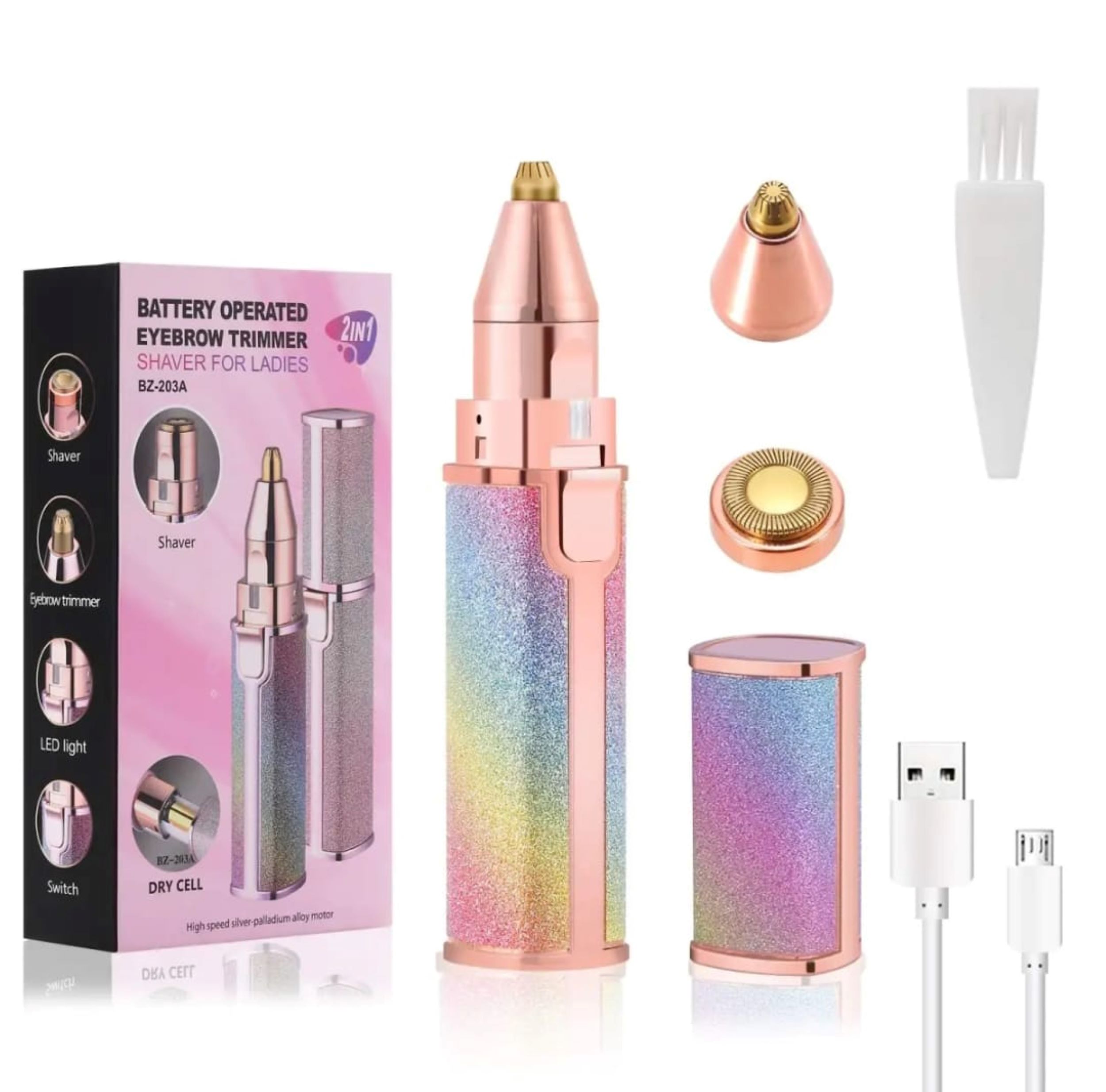 2 in 1 Rechargeable hair remover machine for women | Painless Electric Facial & Body Hair Removal for Women