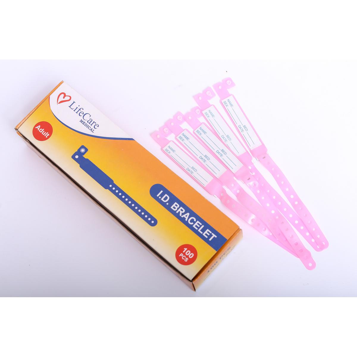 Pack Of 100 Life Care Hospital Bracelets And Patient ID Barcode