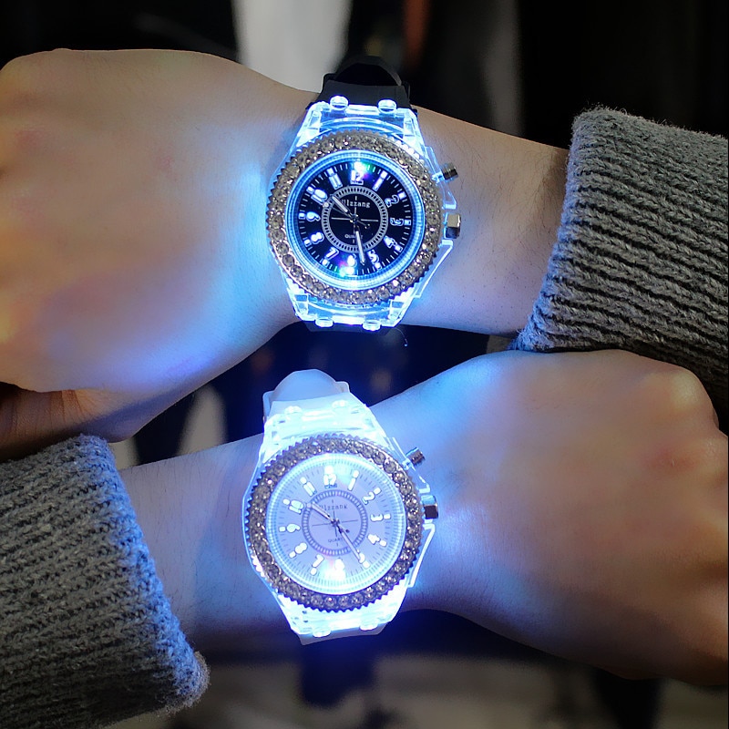 Boy Hand Watch Girls LED Light Flash Luminous Watches Women Men