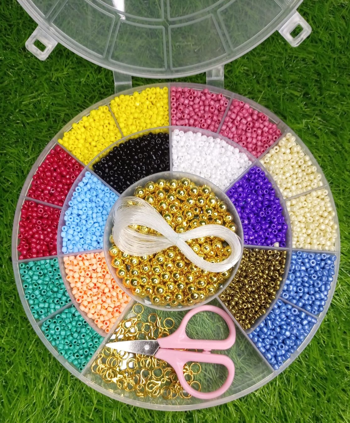 Complete DIY Bracelet & Jewellery Making Kit for Girls | Magnetic Heart Charms + Jump Rings & Lobster Clasps | Alphabet Beads & Accessories Set with Big Storage Box | DIY Jewellery Making Beads Box | Art & Craft Kit for Kids & Teens (Multiple Kits Availab