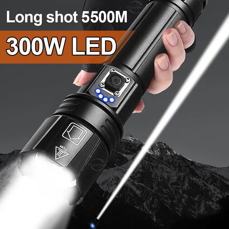 GEPROSMA Handheld Spotlight – 6000 Lumens, USB Rechargeable, 8800mAh Battery, Side Flood Light, With Strap & Tripod Mount, Waterproof