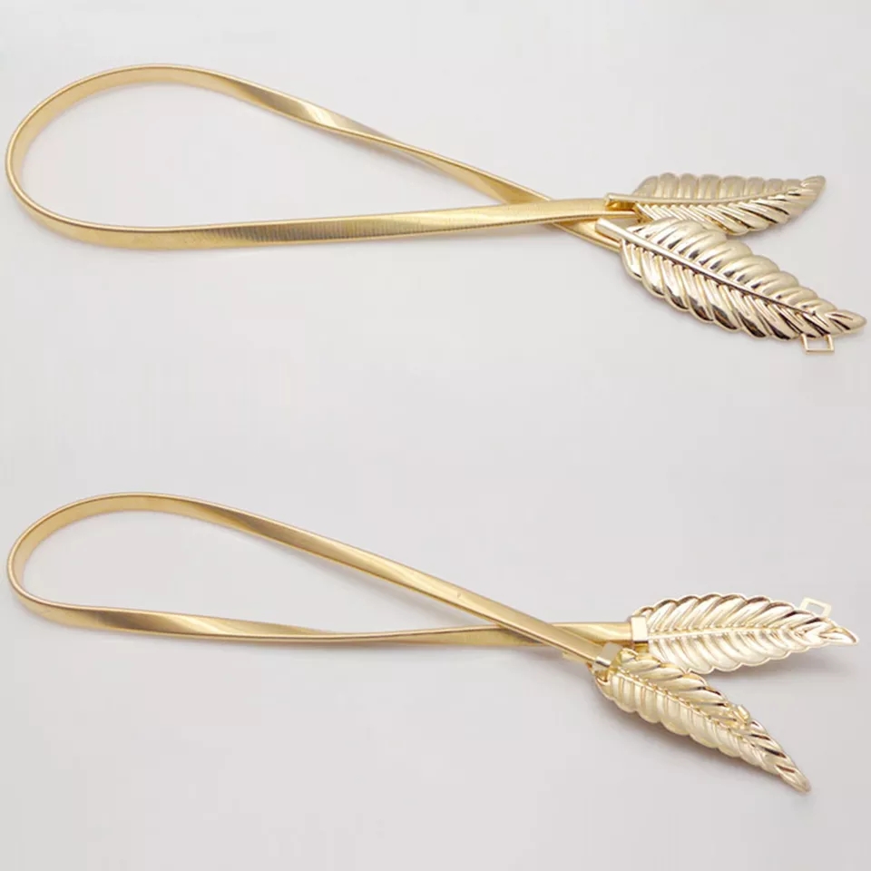 Ladies Cummerbund Women Elastic leaf belt Stretch skinny waist belt Flower leaf shape weddings designer females belt