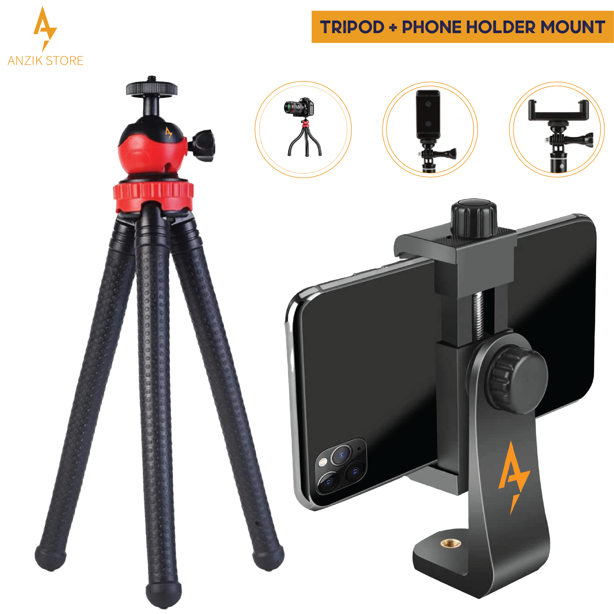 Backdrop Extendable Phone Tripod Universal Extendable Selfie Stick