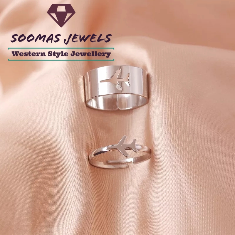 Trendy Aeroplane Rings For Girls Soomas Jewels Couple Rings For Lovers Size Adjustable Couple Gift Valentines Day Gift For Lovers Boys
