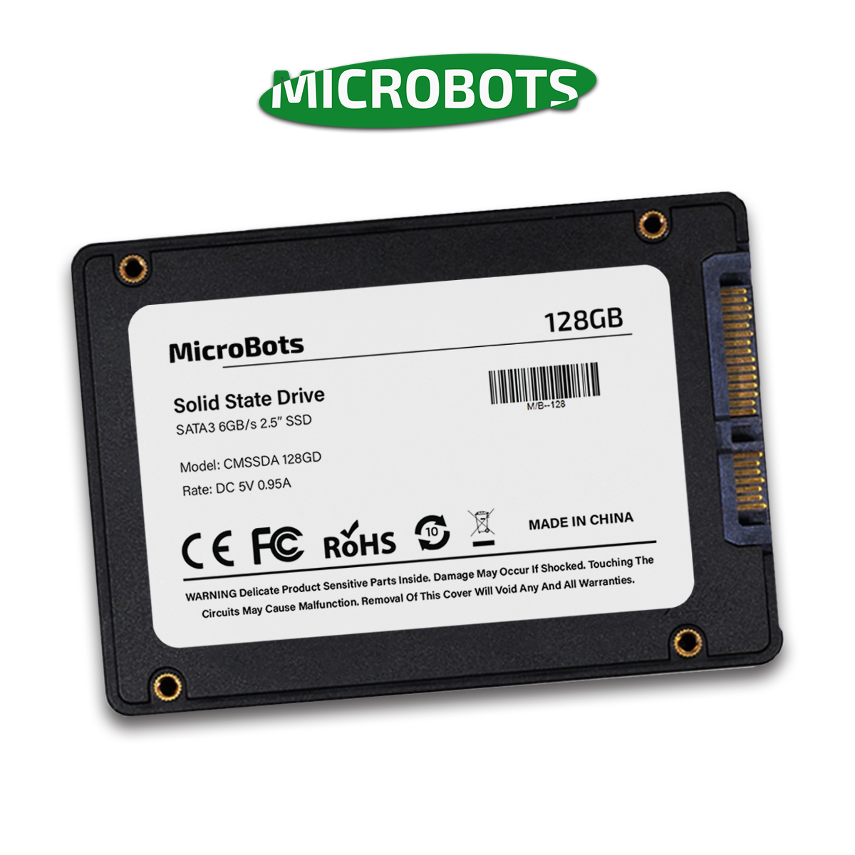 Microbots SSD Hard Disk Drive 128GB SATA3 6GB/s 2.5 Solid State Drive ...
