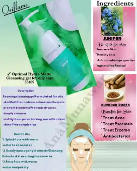 optimals hydra matte gel wash