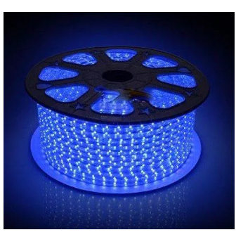 Blue Flexible LED Rope Strip Light - Waterproof (Multiple Sizes) - High Brightness 220V Pipe Light for Ceiling, Room Decoration, Gaming Setup & Outdoor Use