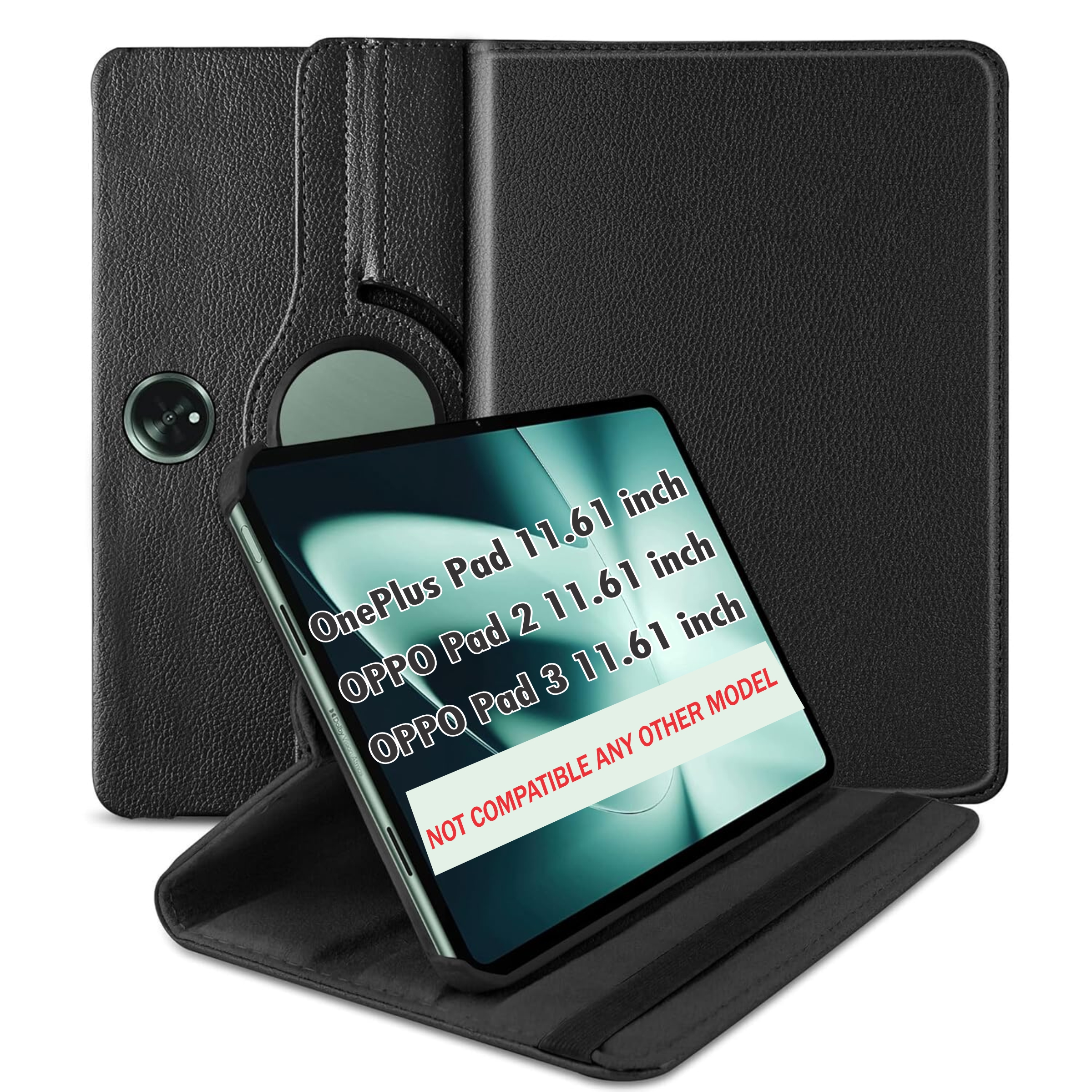 Cover For OnePlus Pad/OPPO Pad 2/3 Premium Case PU Leather 360° Rotating Stand Cover for OnePlus Pad/OPPO Pad 2/3 11.61" Tablet - Shockproof Protective Case
