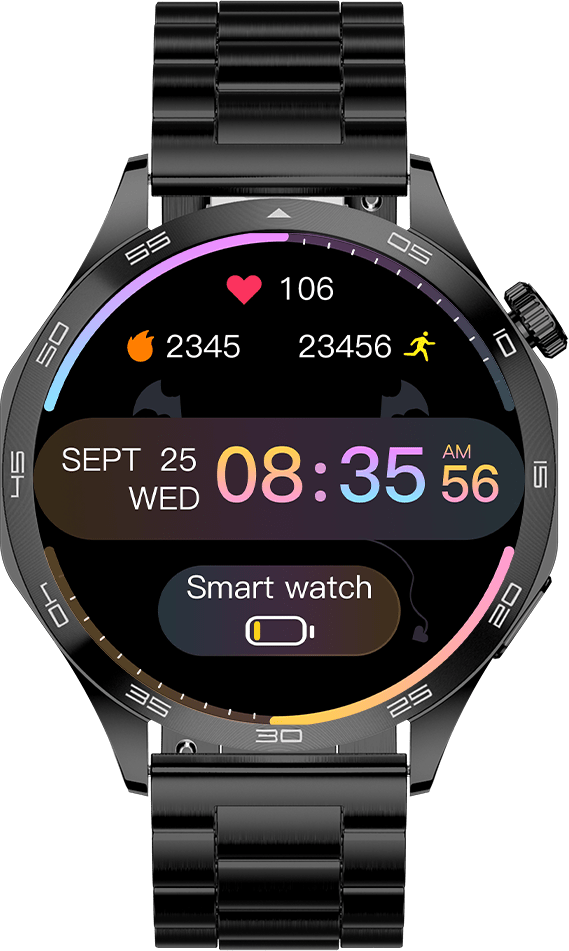 DANY Boss Pro Smartwatch | 1.43" AMOLED HD Display | Bluetooth Calling Smart Watch | Heart Rate, SpO2 & Blood Pressure Monitor | IP68 Water Resistant | Stainless Steel Metal Strap | Fitness & Sports Tracker | Smart Notifications