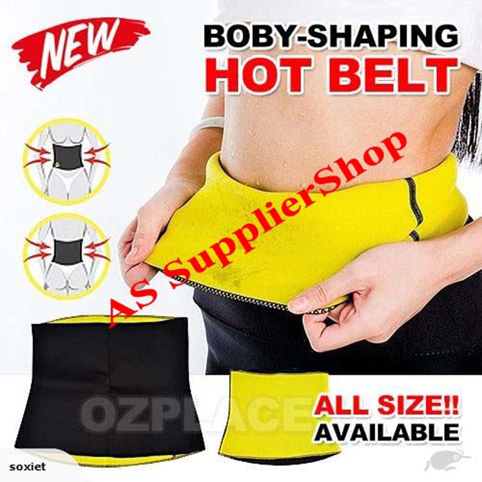 Unisex Slimming Belt for Targeting Belly Fat and Back Pain - Ideal for Home and Gym Workouts