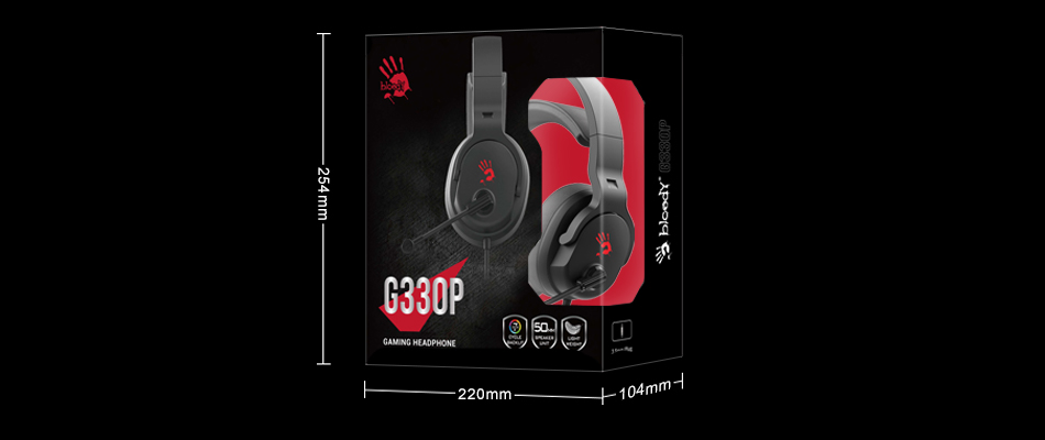 A4Tech Bloody G330P Wired Surround Sound Gaming Headphones 50MM Drivers 7 Color Light Black 19 6cc8f60724c48f389015d4d8e2a88004