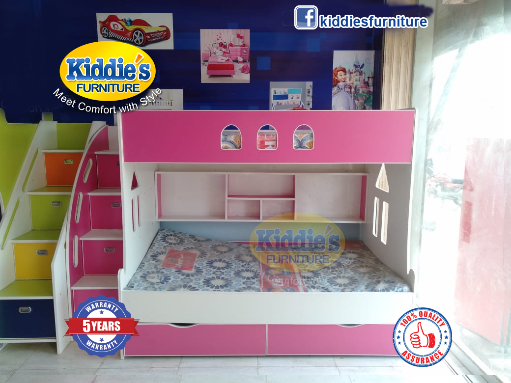 Baby Pink Bunk Bed