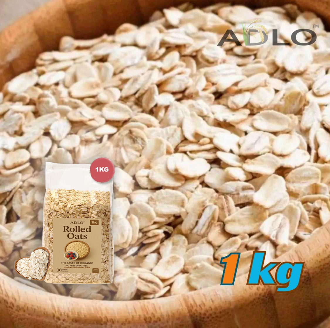 Oatmeal / Rolled Oats 1 Kg ADLO