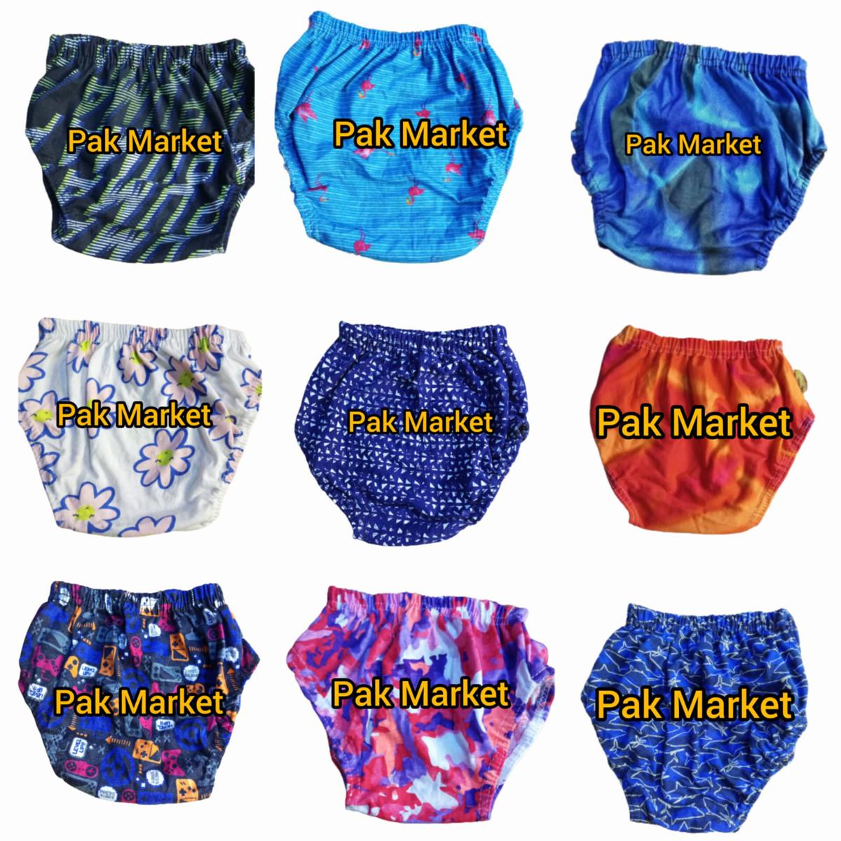 Pack of 12 Baby Panties Cotton Diaper Cover In Multicolors