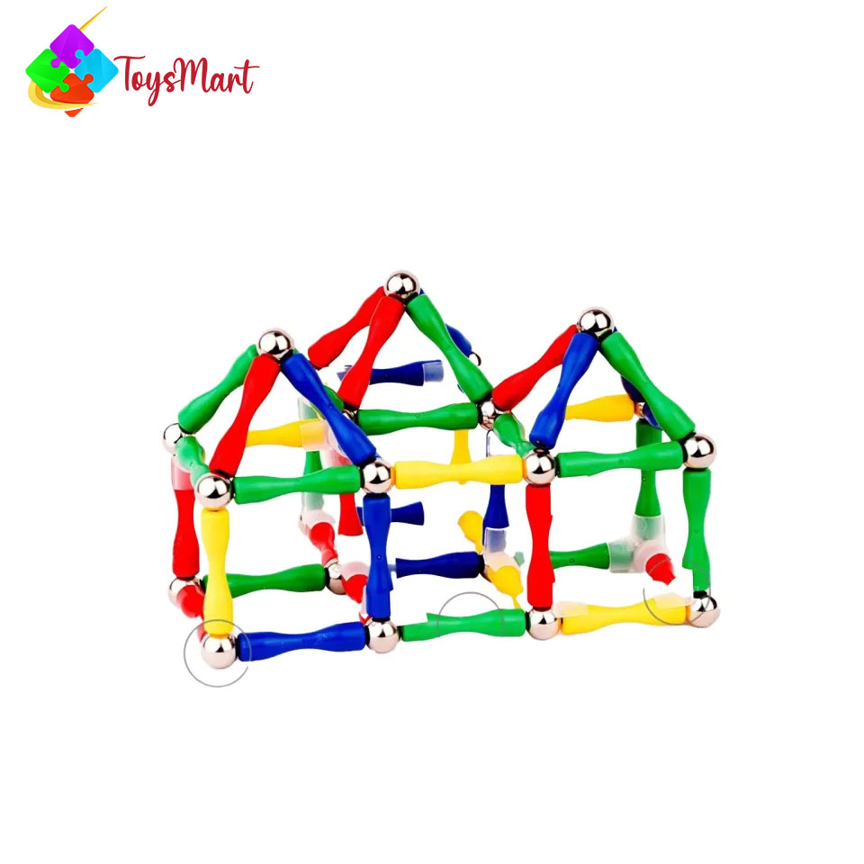 Magnetic Balls Sticks Building Block By The Toys Mart 63 Pieces Magnetic Construction Building Set 3D Shapes Educational Games Magnets For Children Birthday Gift Toy For Boys and Girls