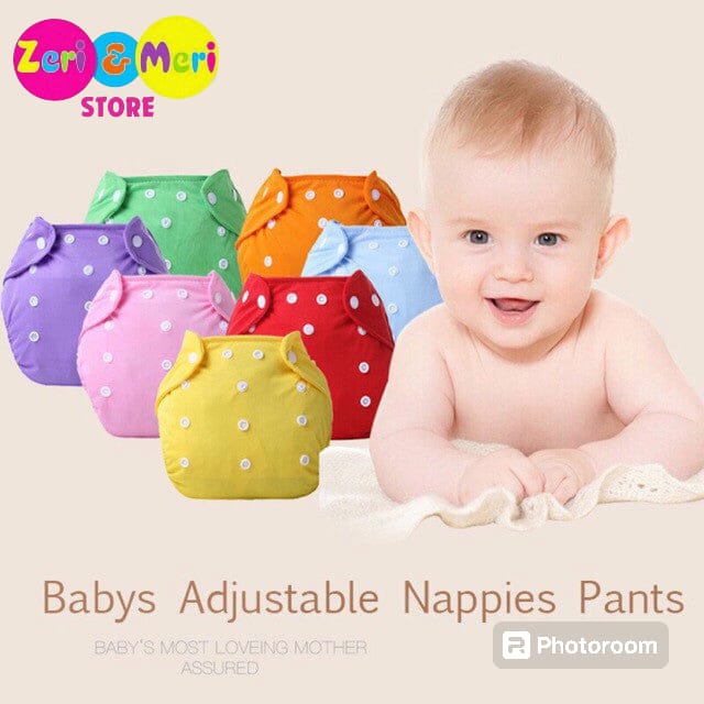 Adjustable Cotton Blend Cloth Diaper with Double Gussets and Removable Inserts for 0-8 Years - Unisex, Multi-Size