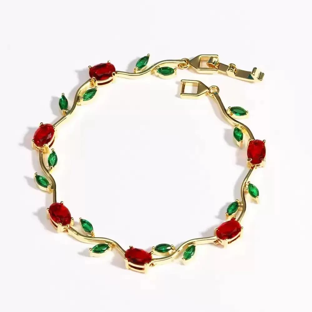 Tulip Bracelet for Girls & Women, Elegant Flower Charm Bracelet, Korean Style Jewelry, Tulip Hand Bracelet for Women, Fashion Floral Charm Jewelry Gift, Tulip Flower Bracelet, Premium Flower Bracelet for Girls