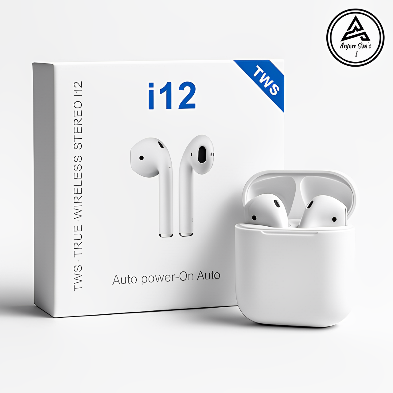 i12 TWS – Wireless Bluetooth 5.0 Earphones Headset | Touch Control | Connect With All Bluetooth Devices.