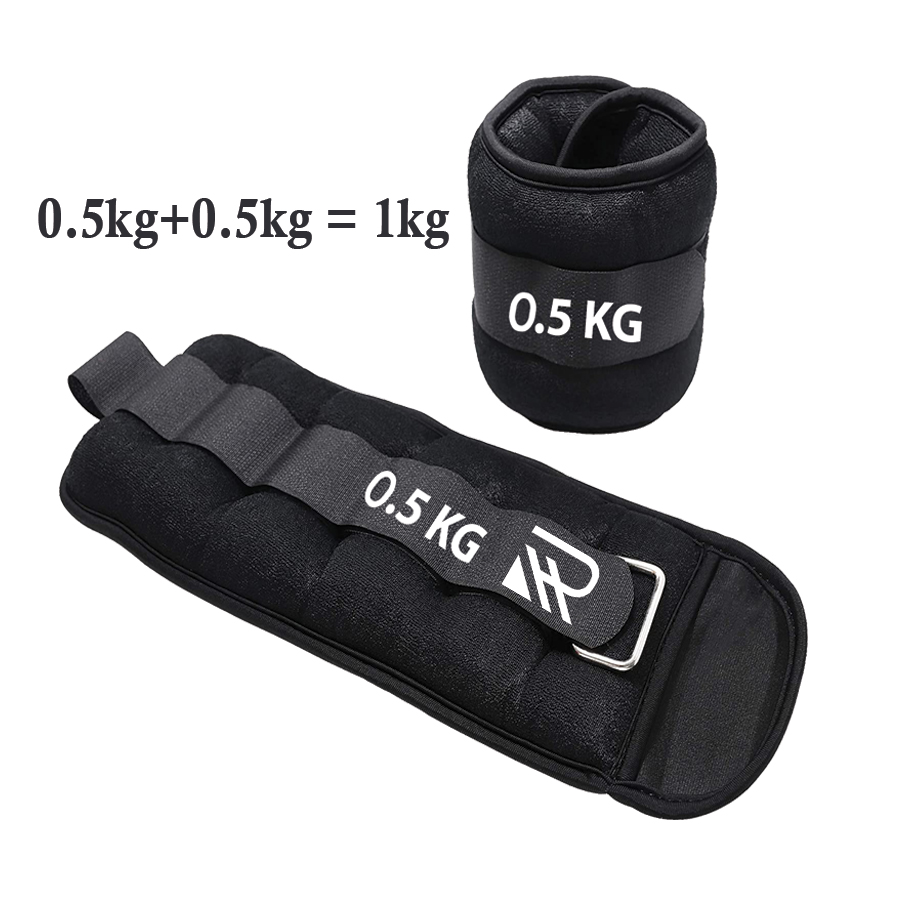 HR SERVICES ANKLE WEIGHTS 0.5 KG x 0.5 KG = 1KG, Pair Weight Bearing Ankle wrist Strap Leg Strength Resistance Bands for Speed Training Running Exercise Workout Fitness Band